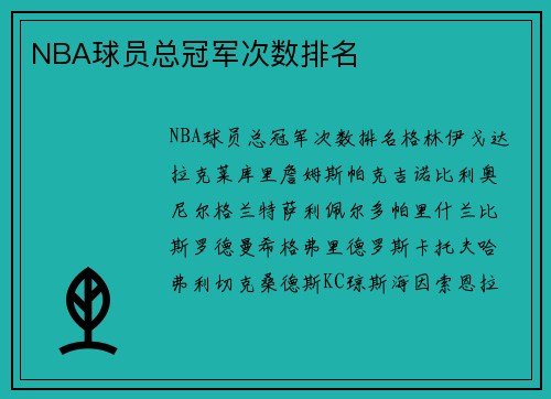 NBA球员总冠军次数排名